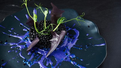 Ein modern angerichtetes Essen