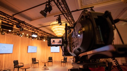 Bühne des Streaming Studios bei Baur au Lac in Zürich