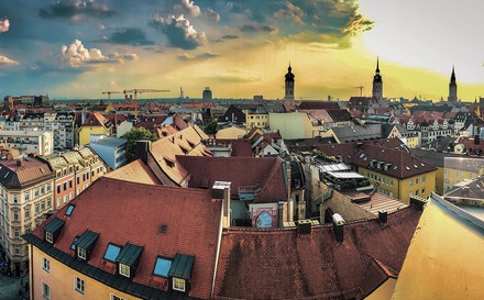 Die Kulisse einer Stadt