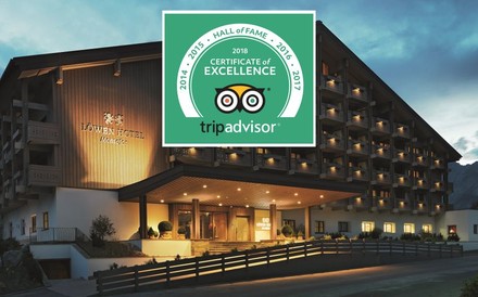 Das Löwen Hotel Montafon mit dem Tripadvisor Logo