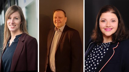 Katharina Falk (l.), Jan Bitterlich und Pia Minas-Cavdar