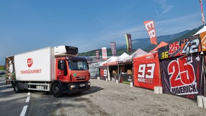 Ein LKW von TransGourmet bei einer Veranstaltung