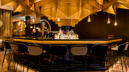 Die Bar des Motel One in Aachen