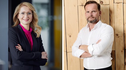 BdS-Hauptgeschäftsführerin Andrea Belegante und Mirko Silz, Mitglied des BdS-Präsidiums und CEO FR L'Osteria SE