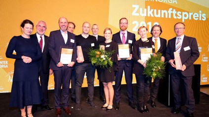 Die Gewinner des Zukunftspreises auf der Bühne