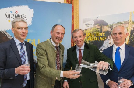 Winfried Kunrath, Leo Bauernberger, Dr. Wilfried Haslauer und Klaus Lemmerer