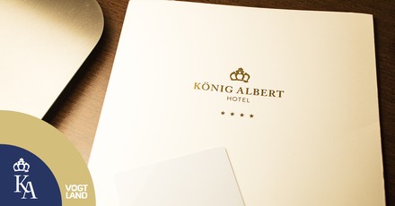 Ein Prospekt vom Hotel König Albert