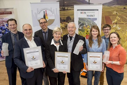 Die Gewinner des diesjährigen Fachhandelspreises auf der ProWein 2017
