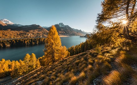 Ein Herbstpanorama aus der Schweiz