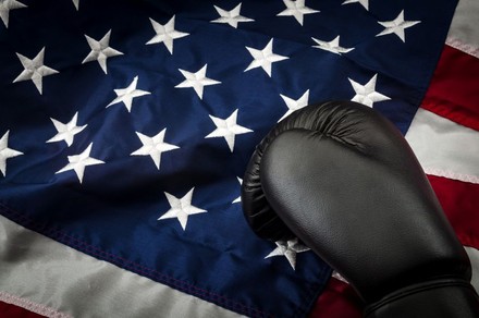 Sterne USA Flagge und Boxhandschuh
