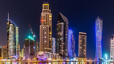 Die Silhouette von Dubai