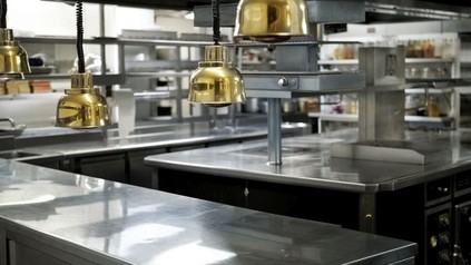 Eine leere Restaurantküche