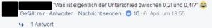 Witziger Kommentar Facebook