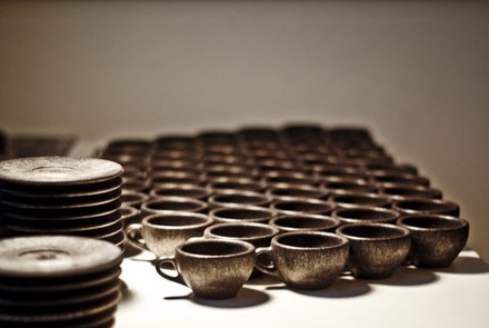 Kaffeetassen aus Kaffeesatz