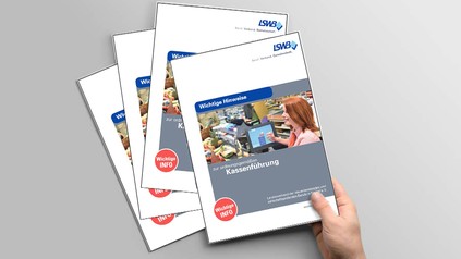 Eine Broschüre mit dem Titel Kassenführung