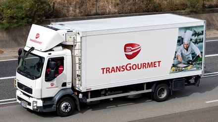 Ein Lkw von Transgourmet