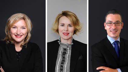 Maja Ziemann (Director Corporate & MICE Sales Central Europe), Sandra Dreher (VP Sales & Marketing Central Europe) und Björn Gollan (Director Account Sales Central Europe)