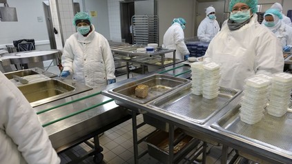 Arbeit in einer Großküche