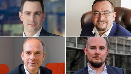 Rücken alle auf neue Positionen innerhalb der Louvre Hotels Group (v.l.n.r./v.o.n.u.): François Delattre, Daniel Stranninger, Bart Beerkens und Christoph Schüller