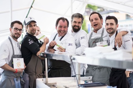 Sechs Topköche von Jeunes Restaurateurs, unter der Leitung von Thomas Gruber