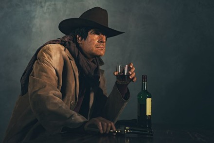 Cowboy beim Trinken