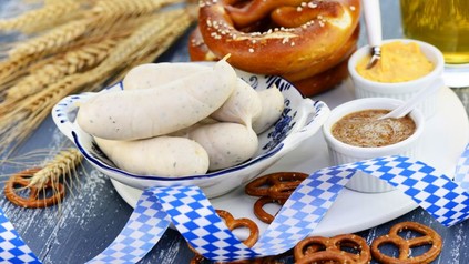 Weißwurst, Senf,Brezel