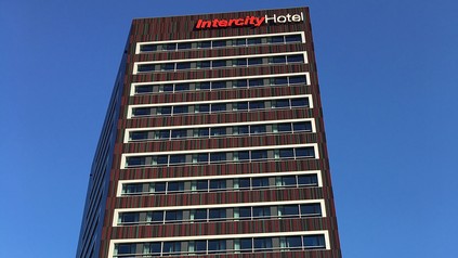 Oberer Teil des neuen IntercityHotel Hannover Hauptbahnhof Ost