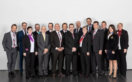 Der neu zusammengesetzte Zentralvorstand der Hotel & Gastro Union