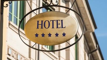 Hotel-Schild mit 5 Sternen