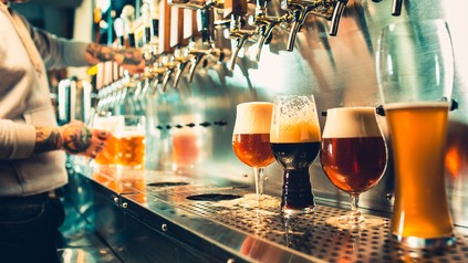 Eine Bierzapfanlage