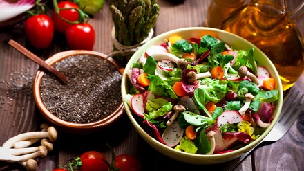 Lecker angerichteter Salat