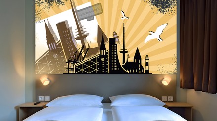 Zimmer des B&B Hotel Kiel