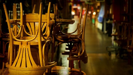 Ein geschlossenes Lokal