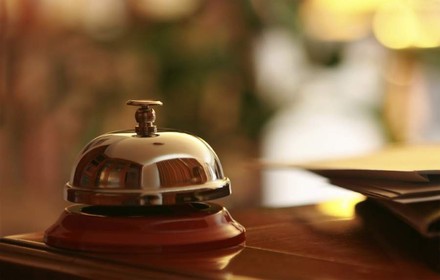 Serviceklingel an Rezeption