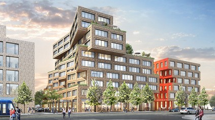 Die Außenansicht des neuen Münchner Scandic-Hotels