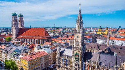 Die Silhouette der Stadt München