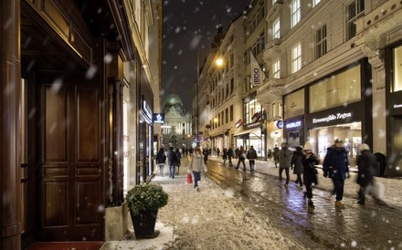 Der Kohlmarkt in Wien im Winter