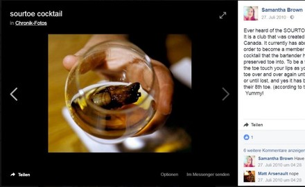 Der „Sourtoe-Cocktail“