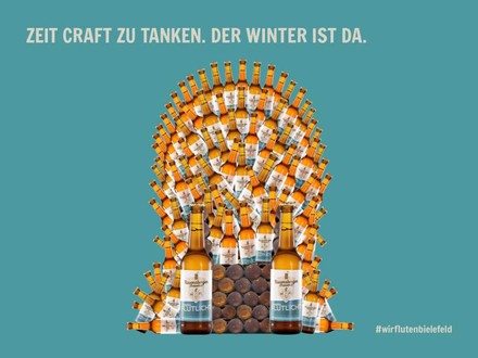 Bier in Form des eisernen Throns
