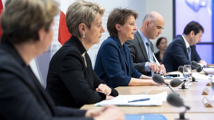 Pressekonferenz des Schweizer Bundestag