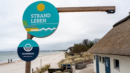 Strandampel in Scharbeutz