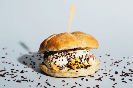 Vanilla ice cream burger