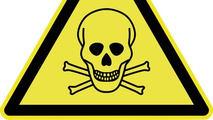 Totenkopf Warnschild