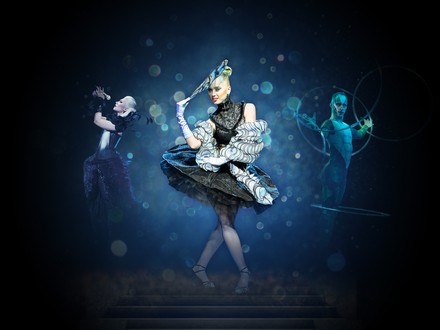 Drei Animateure des Phantasialands bei ihrem Auftritt