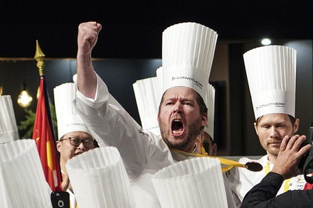 Der dänische Koch Kenneth Toft-Hansen freut sich über die begehrte Auszeichnung des Bocuse d’Or.