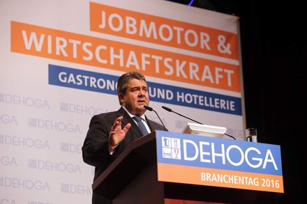 Sigmar Gabriel am Rednerpult