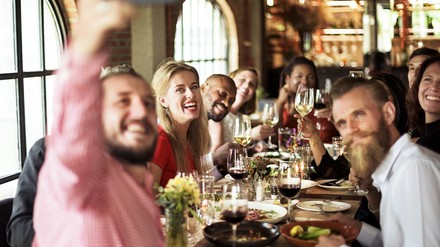 Feier in einem Restaurant