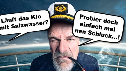 Schiffskapitän mit Pfeife